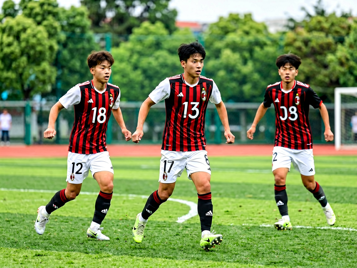 AC米兰青训学院年轻球员在比赛中的精彩表现