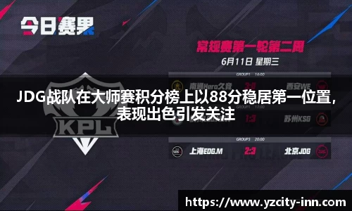 JDG战队在大师赛积分榜上以88分稳居第一位置，表现出色引发关注